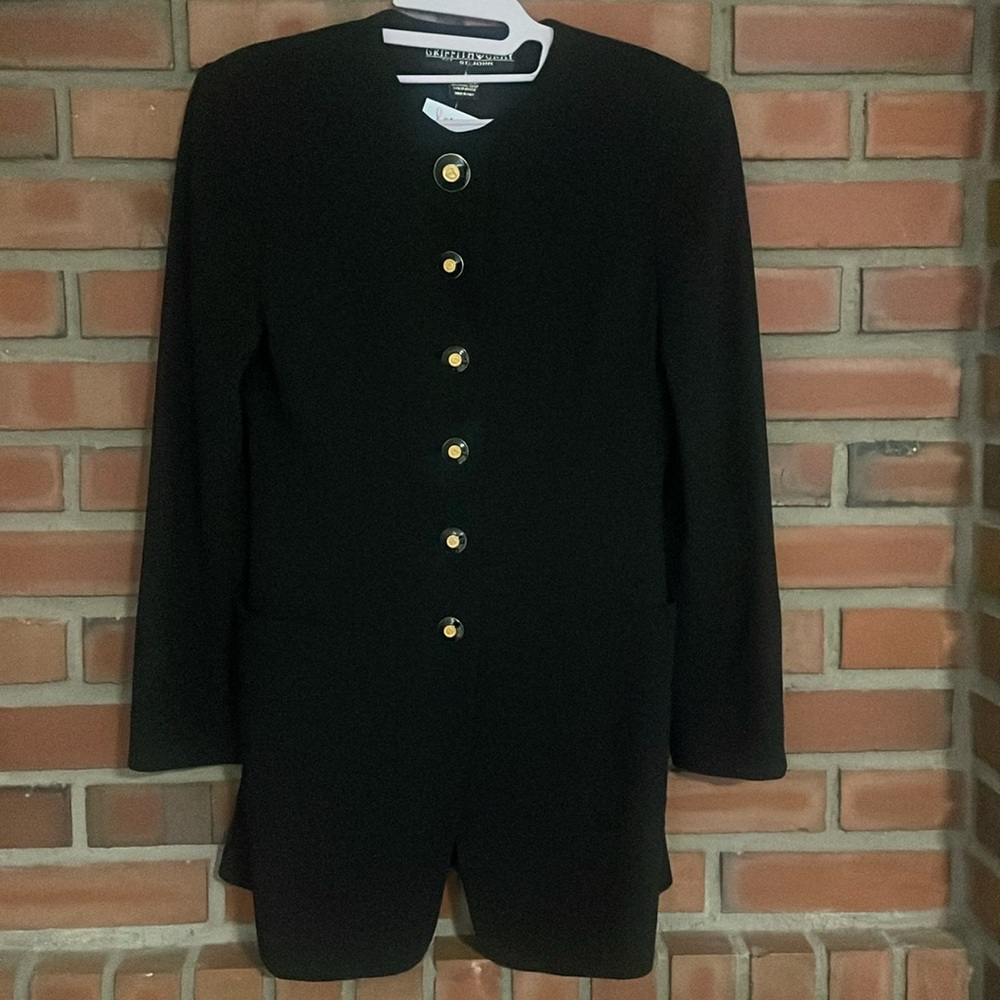 Griffith gray St John Jacket long line militarily style size 4 vintage  blazer
